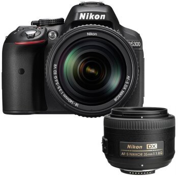 微信端：Nikon 尼康 D5300 单反双镜头（18-140mm+DX 35mm f/1.8G）套机 5199元（平时5599元） 买手党-买手聚集的地方