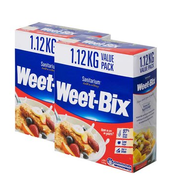 澳洲进口：Weet-Bix 谷物原味麦片 1.12kg*2盒  券后65元(66-10+9) 买手党-买手聚集的地方