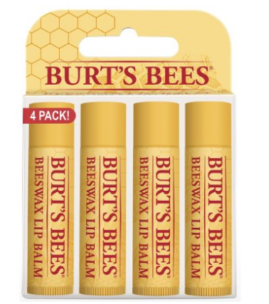 限Prime会员：Burt's Bees 小蜜蜂 经典蜂蜡护唇膏4.25g*4支 凑单后直邮含税到手约71元 买手党-买手聚集的地方