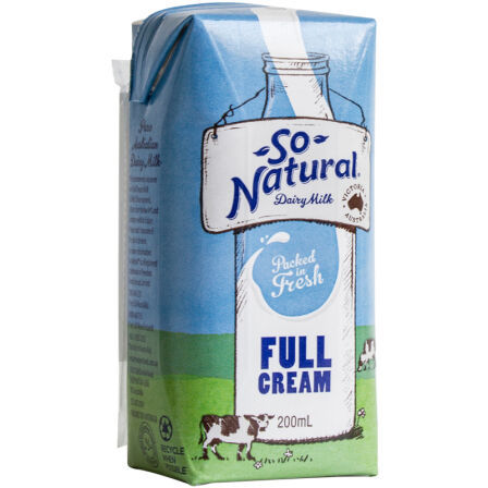 澳洲进口牛奶：So Natural 全脂UHT牛奶 200mlx24 49.9元可参加满减 买手党-买手聚集的地方