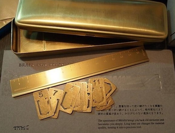 日本进口，MIDORI黄铜制 复古 刻度尺（定规） 秒杀价88元包邮（天猫同款116元） 买手党-买手聚集的地方