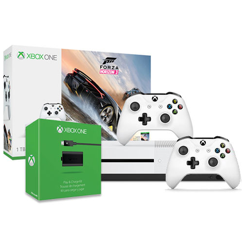 Microsoft微软 Xbox One S 1TB《Forza Horizon 3》同捆版游戏主机+额外手柄+充电配件 259.99美元约￥1742（京东2699元） 买手党-买手聚集的地方