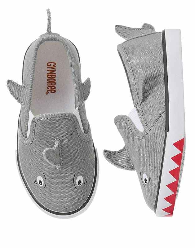 GYMBOREE 金宝贝 Shark 鲨鱼造型儿童帆布鞋 8.99美元约￥60（原价32.95美元） 买手党-买手聚集的地方