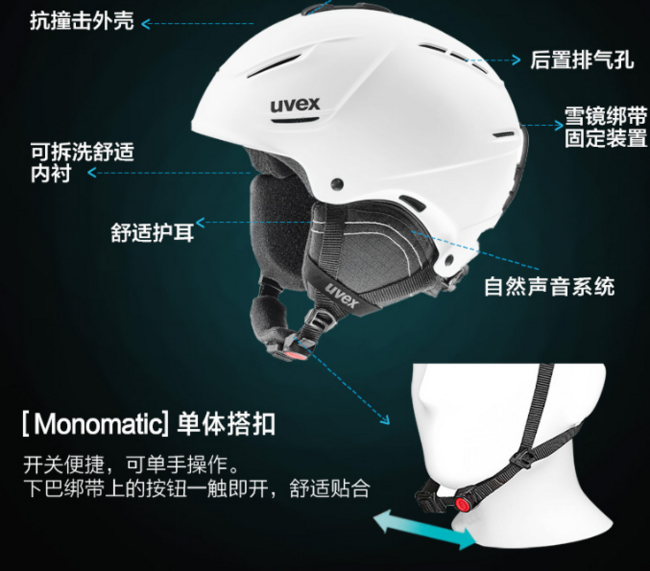 Uvex 优维斯 plus 2.0 男女滑雪头盔 799元（天猫1258元） 买手党-买手聚集的地方
