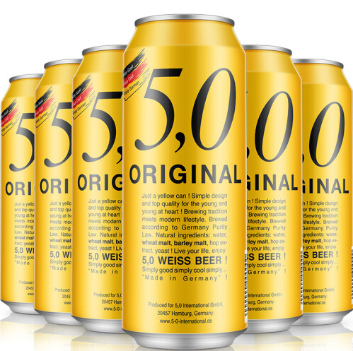 限地区：德国原装 5.0 Original 自然浑浊型小麦啤酒500ml*6听*5件 5件99元 买手党-买手聚集的地方