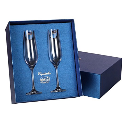 Crystalite Bohemia希米亚 蓝色礼盒套装系列 香槟对杯 109元包邮 买手党-买手聚集的地方