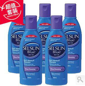 Selsun Blue 去屑止痒洗发水 200ml*5瓶 35澳元约¥170（京东62-131元/瓶） 买手党-买手聚集的地方
