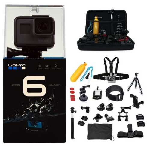 GoPro HERO 6 Black 运动摄像机+64GB TF卡+双电+ALL U Need Kit.套装 325美元约¥2251 买手党-买手聚集的地方