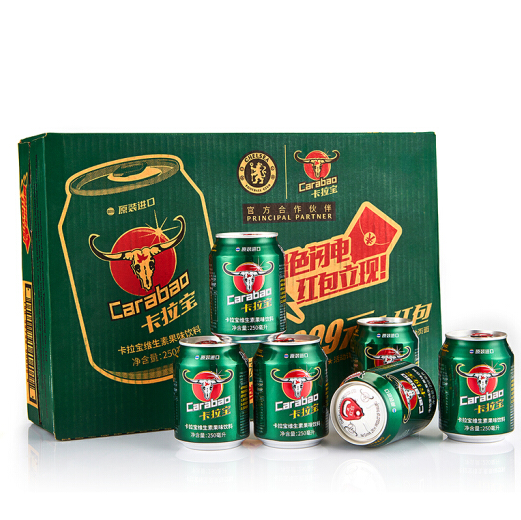 泰国原装 Carabao 卡拉宝 维生素果味饮料250ml*24罐*2件 150元（国美179元每件） 买手党-买手聚集的地方