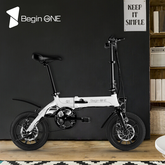 续航25km！BeginONE 14寸 折叠电动自行车Q1 1989元（长期售价2299元） 买手党-买手聚集的地方