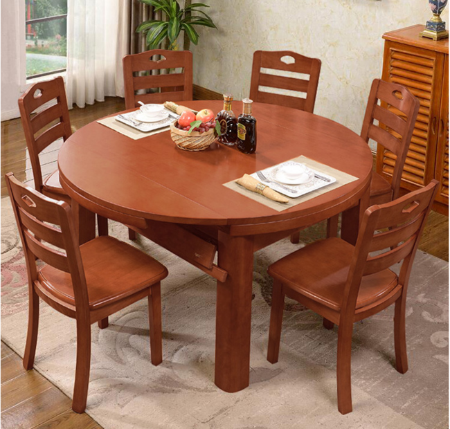 一桌六椅：木巴 实木餐桌椅组合  CZ154+YZ320 满减后1399元包邮 买手党-买手聚集的地方