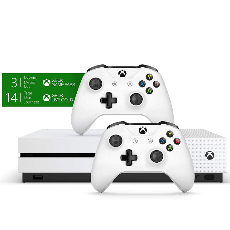 Microsoft 微软 Xbox One S 1TB 双手柄套装