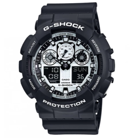 CASIO 卡西欧 G-Shock GA100BW-1A 男士时装腕表 60美元约¥404（海囤全球1270元） 买手党-买手聚集的地方