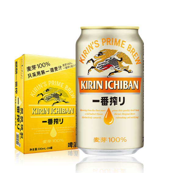 3件 日本 Kirin 麒麟 一番榨啤酒 330ml*24听 257元（京东105元每件） 买手党-买手聚集的地方