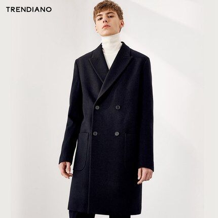 商场同款，Trendiano 男士 69% 羊毛 中长款大衣 408元（专柜1599元） 买手党-买手聚集的地方
