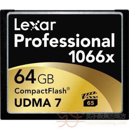 Lexar 雷克沙 CF 64G 1066x 160MB/S 相机高速存储卡 89.99美元约￥576（京东1088元） 买手党-买手聚集的地方