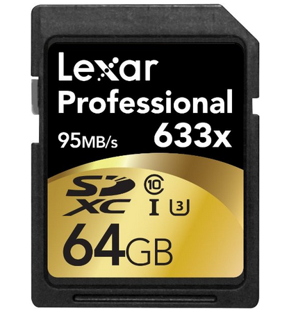 Lexar 雷克沙 专业系列633x SDXC UHS-I/ U3卡 64GB（95MB/ s读取速度） LSD64GCBNL633 170到手（158+运费13元） 买手党-买手聚集的地方