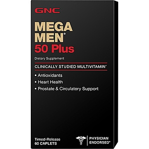 GNC健安喜Mega 50 Plus 50岁以上男性综合维生素 9.99美元约￥63，可支付宝付款 买手党-买手聚集的地方