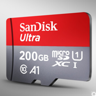 200G容量！SanDisk 闪迪 A1 Ultra class10 TF存储卡