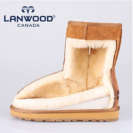 澳洲羊皮毛一体+隐形增高：加拿大lanwood 兰沃 情侣款 雪地靴