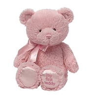 Prmie会员：GUND 我的第一只泰迪熊毛绒玩具 粉色 25cm*4