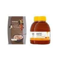 Waitrose 枫糖和坚果混合什锦早餐麦片 1kg+纯清澈蜂蜜 454g*2瓶