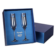 Crystalite Bohemia希米亚 蓝色礼盒套装系列 香槟对杯