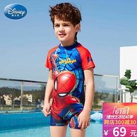 商场同款 Disney 迪士尼 儿童 蜘蛛侠 泳衣