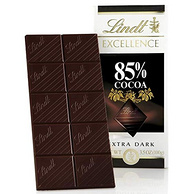 无麸质，12块装，Lindt Excellence Bar 85%可可黑巧克力 3.5盎司/100g