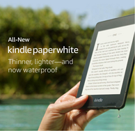 2倍存储+防水：史上最轻薄 全新第4代 Kindle Paperwhite