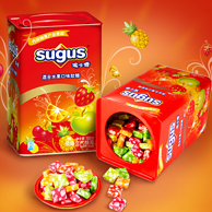备年货，Sugus 瑞士糖 混合水果味550g 礼罐装