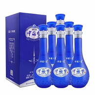 6瓶x500ml！海蓝之星 洋河镇 中国梦 白酒整箱礼盒装