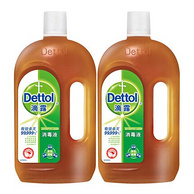 可清洁伤口、杀菌率99.99%：1.15Lx2件 英国皇室用品 Detto 滴露 消毒液 1.15Lx2瓶