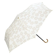 防晒指数99%，白色花朵款，w.p.c 轻量折叠晴雨伞 50cm