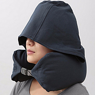午睡神器：米良品 日式U型枕连帽护颈枕
