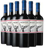 2件x6瓶 智利原装 Montes 蒙特斯 梅洛红葡萄酒750ml