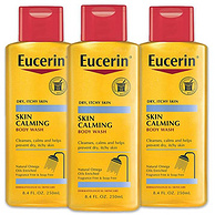 德国百年药妆：250mlx3瓶x2件 Eucerin/优色林 干性皮肤沐浴露