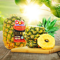 单果重约1.5kg、无需盐水浸泡：1.5kgx7件 菲律宾进口 Dole 都乐 无冠金菠萝