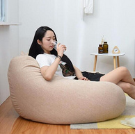 食品级粒子，可拆洗，米良品 日式创意懒人沙发中号80x90cm