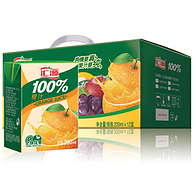 0添加，汇源 100%橙汁 200mlx12盒x4件