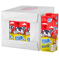 波兰原装进口  怀丝 全脂纯牛奶 1Lx12盒 x3件