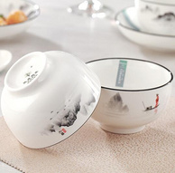 移动端，應州東進 江山如画 6英寸陶瓷汤碗 4个
