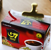 越南进口，中原G7 无糖速溶美式黑咖啡 3盒45杯