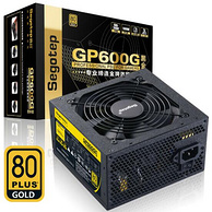 80PLUS金牌认证，额定500W Segotep鑫谷 GP600G 黑金版台式机电源