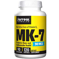 增强骨骼健康：Jarrow Formulas 杰诺 维生素K2/MK-7软胶囊90mcgx120粒