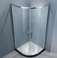 3C双认证钢化玻璃，纳米抗菌易洁：Diiib大白 铝合金弧扇形型淋浴房