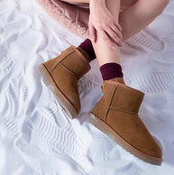 牛皮鞋面，多色：Teenmix天美意 女士 2020冬新款纯色雪地靴