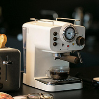 卡布奇诺系统，轻松做花式咖啡：网易严选 迷你复古全半自动意式咖啡机