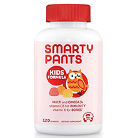 一粒补充13种营养：120粒 SmartyPants 儿童 Omega3鱼油 多种复合维生素软糖