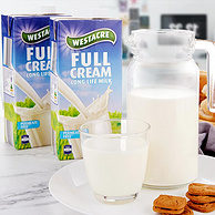 澳洲进口：1Lx12盒 ALDI奥乐齐 WESTACRE 全脂牛奶